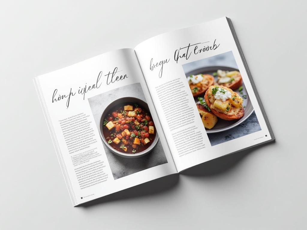 Diseño editorial para revista culinaria